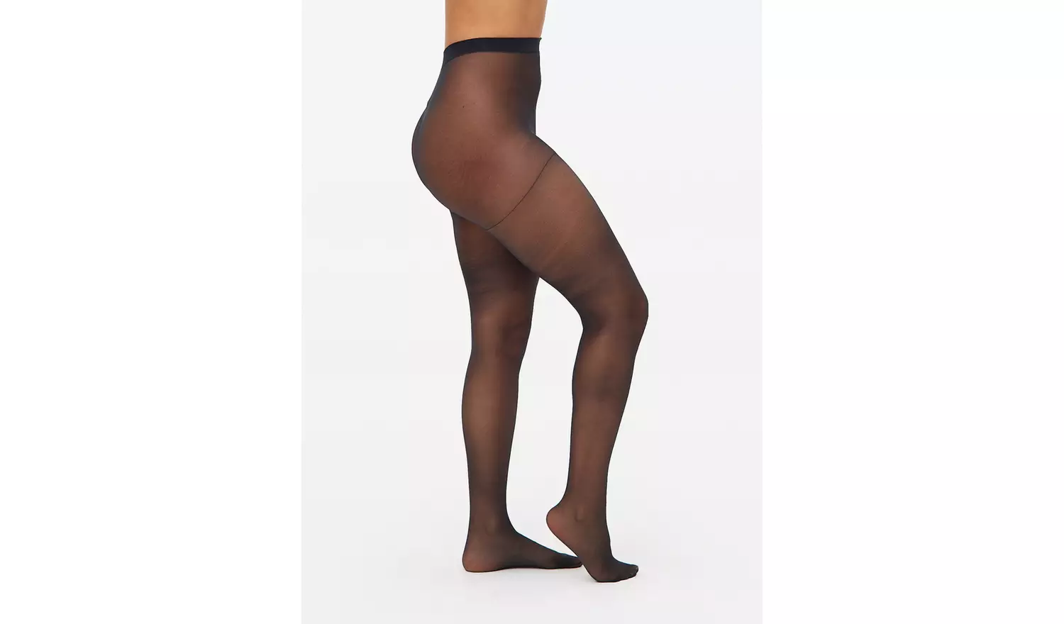 Black 15 Denier Ladder Resistant Tights 5 Pack L
