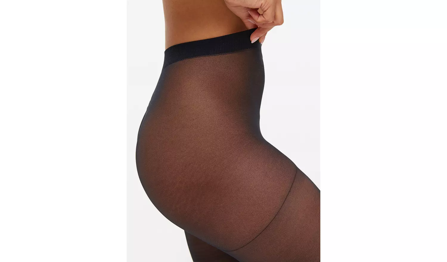 Black 15 Denier Ladder Resistant Tights 5 Pack L