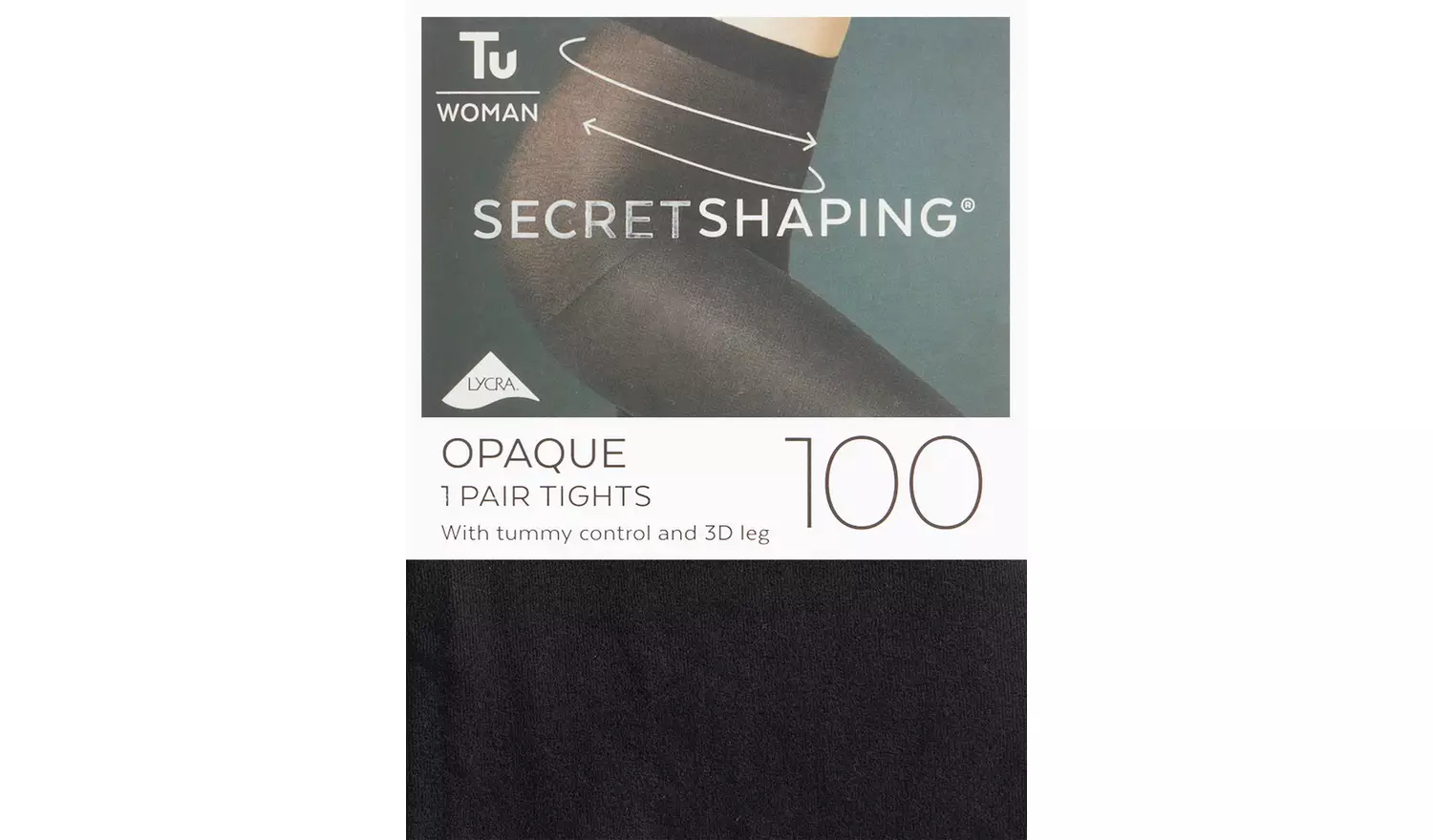 Secret Shaping Black 100 Denier Opaque Tights S