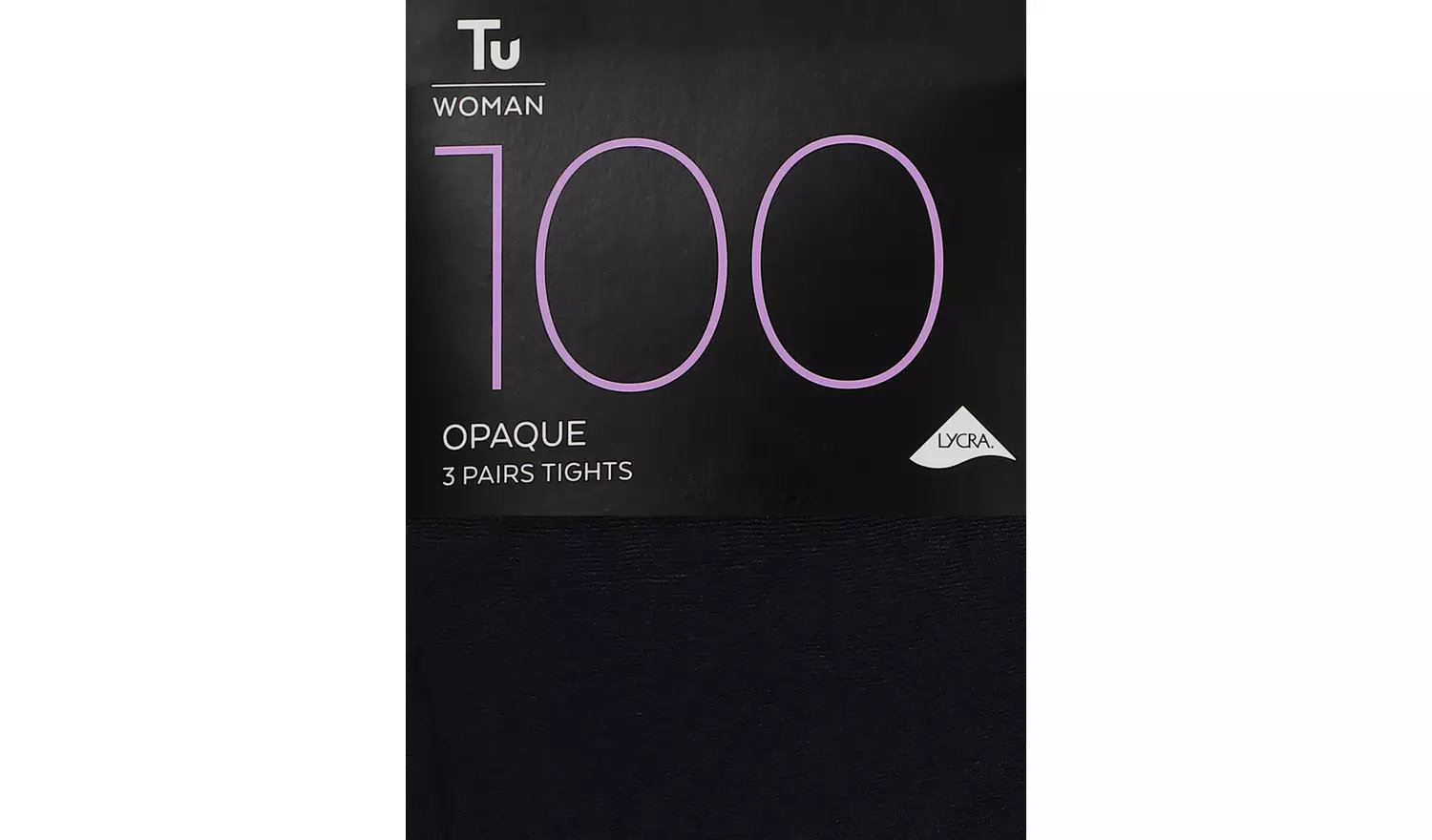 Navy 100 Denier Opaque Tights 3 Pack S