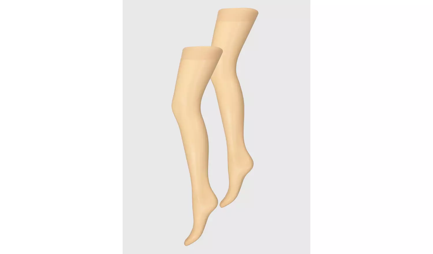 Caramel Nude 7 Denier Bare Tights 2 Pack XL