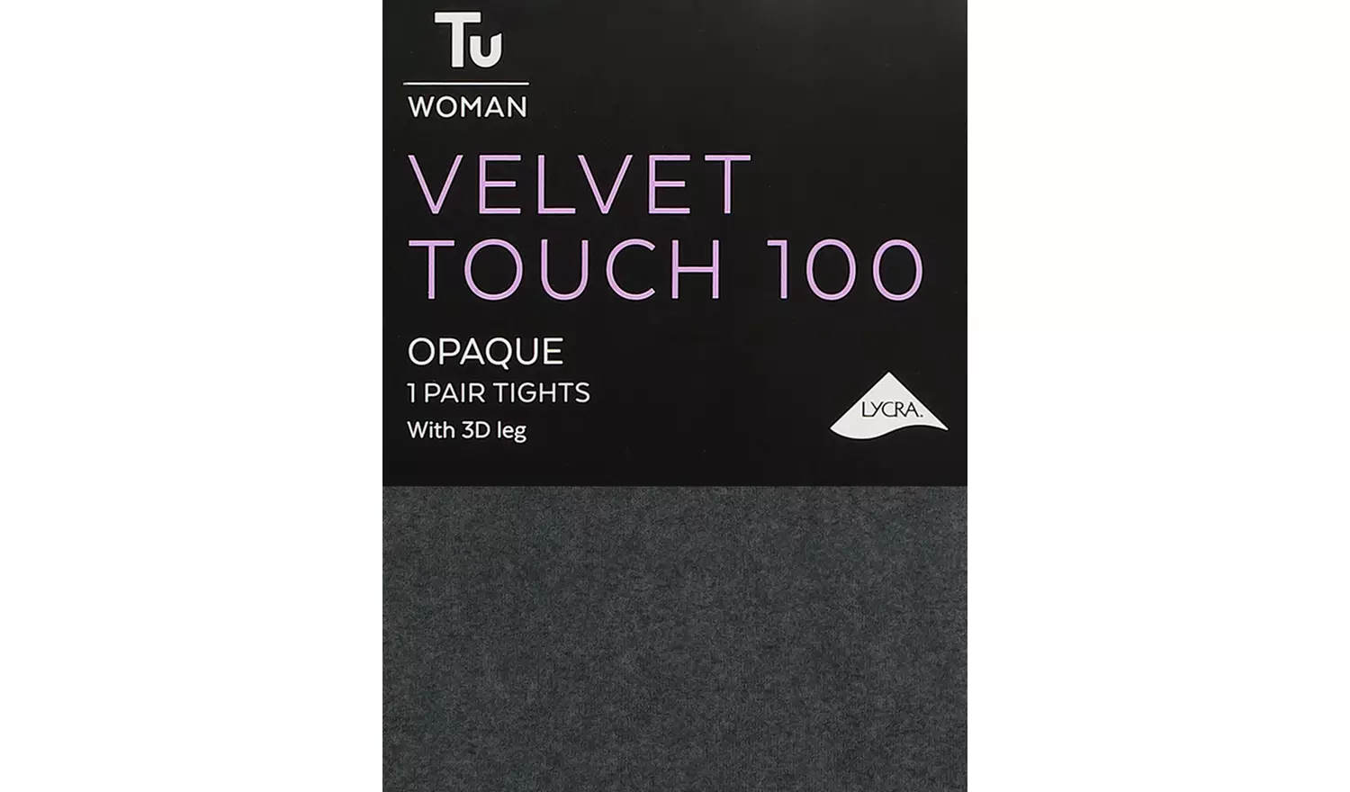 Charcoal Velvet Touch 100 Denier Tights XL