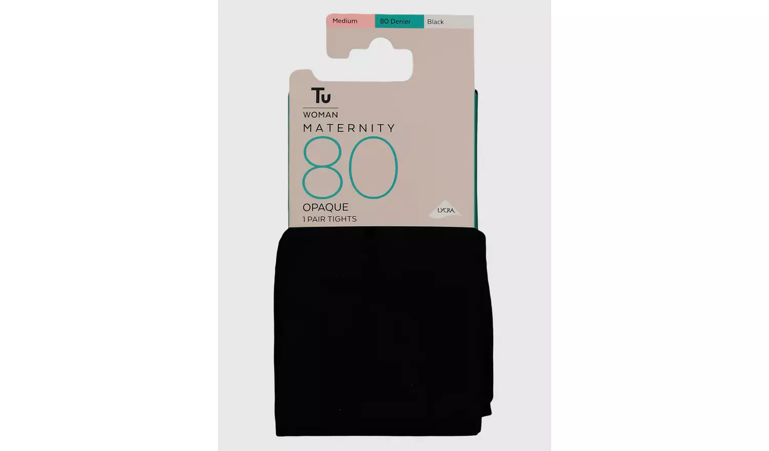 MATERNITY Black Opaque 80 Denier Tights L