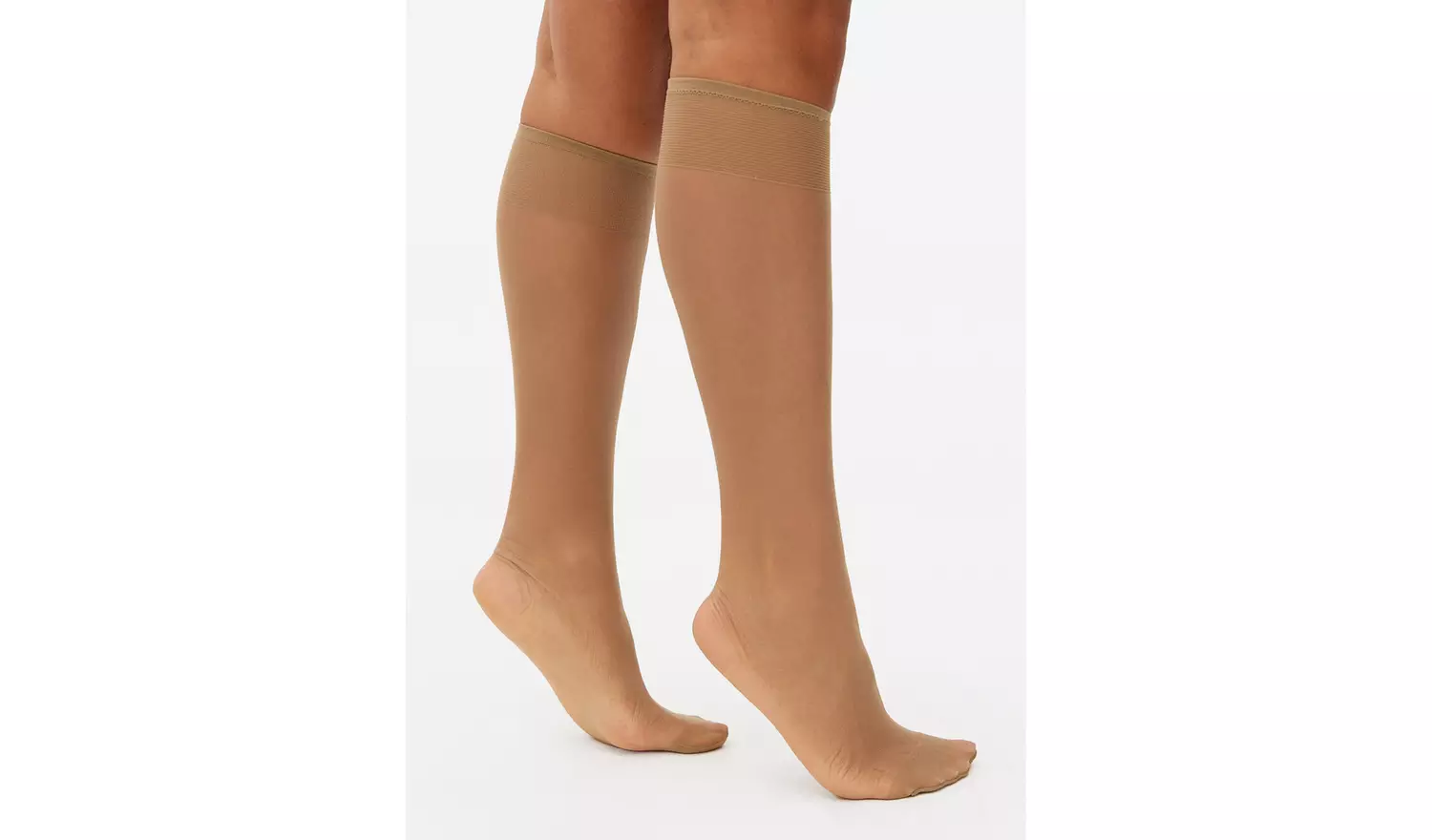 Bamboo Nude 15 Denier Knee High Tights 5 Pack One Size