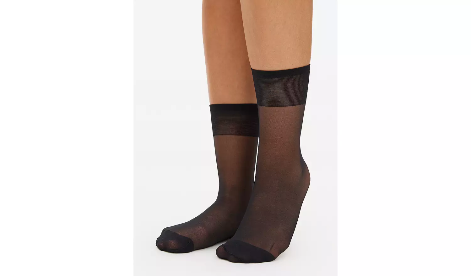 Black 15 Denier Ankle Tights 5 Pack One Size