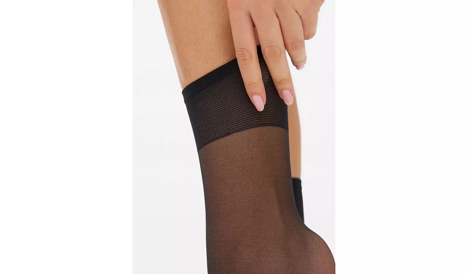 Black 15 Denier Ankle Tights 5 Pack One Size
