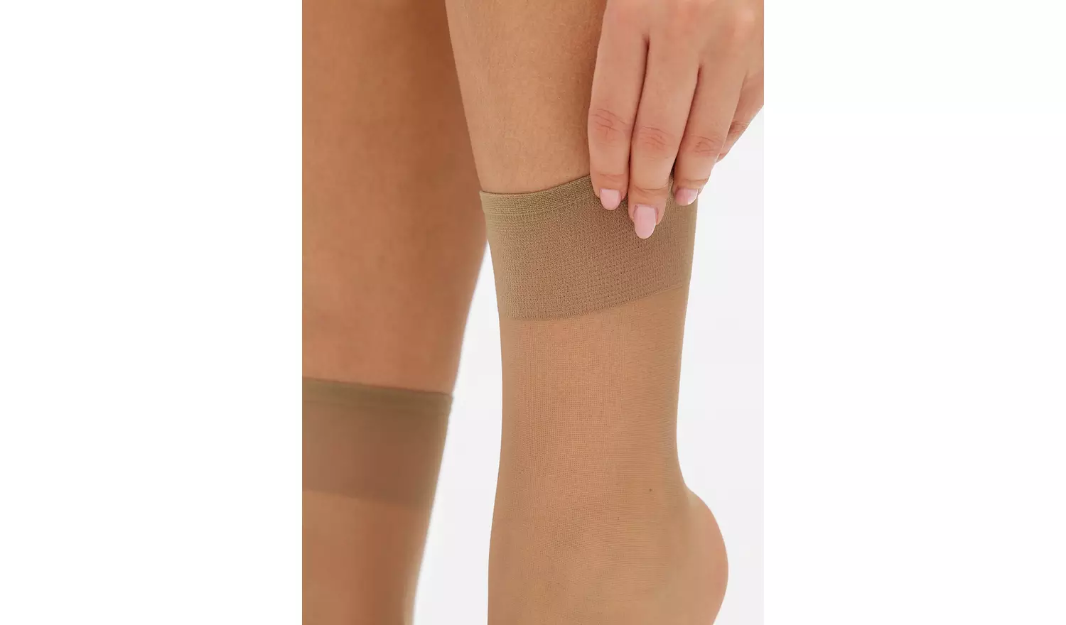Bamboo Nude 15 Denier Ankle Tights 5 Pack One Size