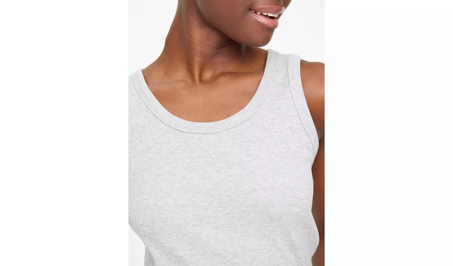 Grey Classic Ribbed Vest Top 14