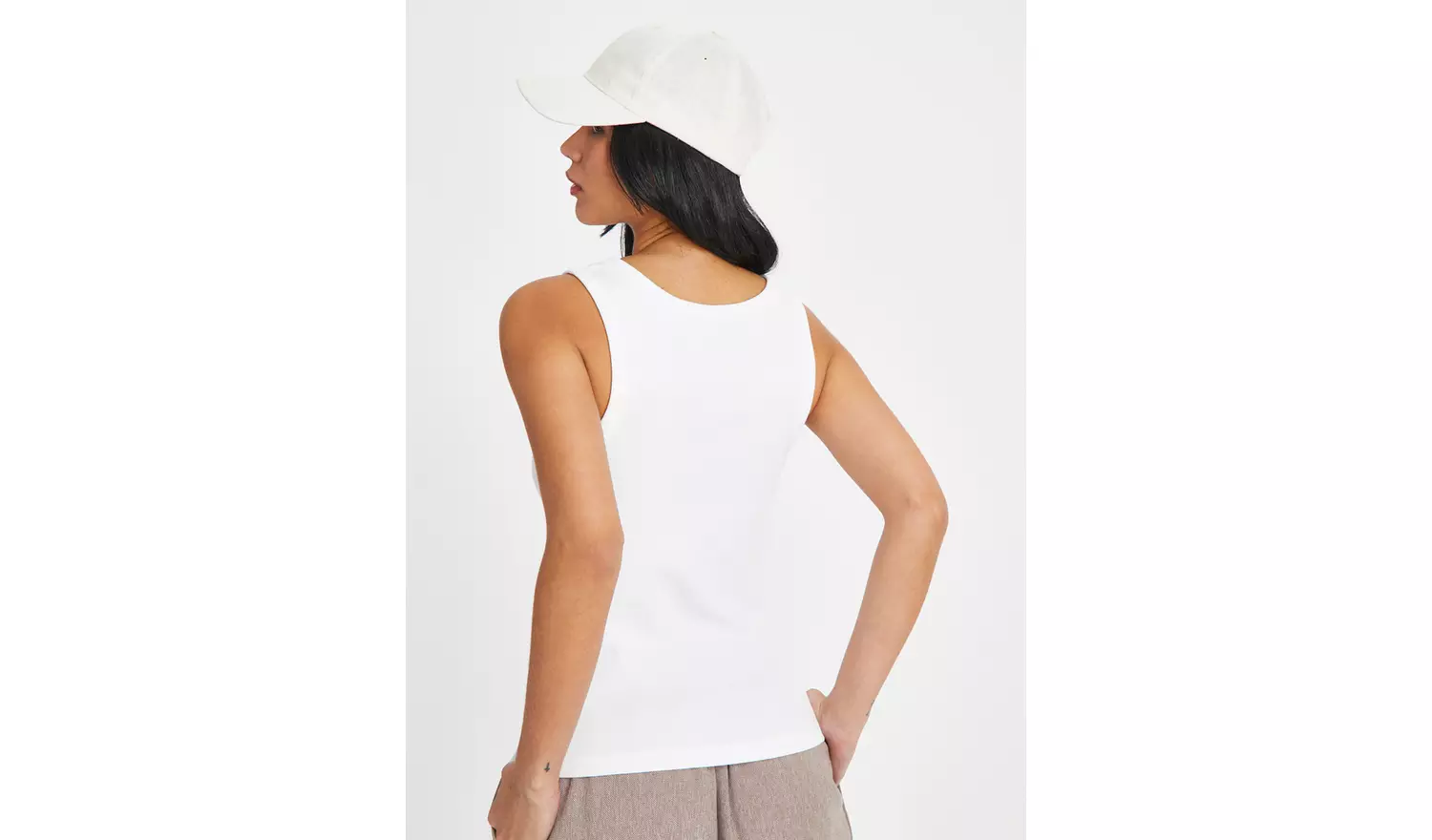 White Classic Ribbed Vest Top 20