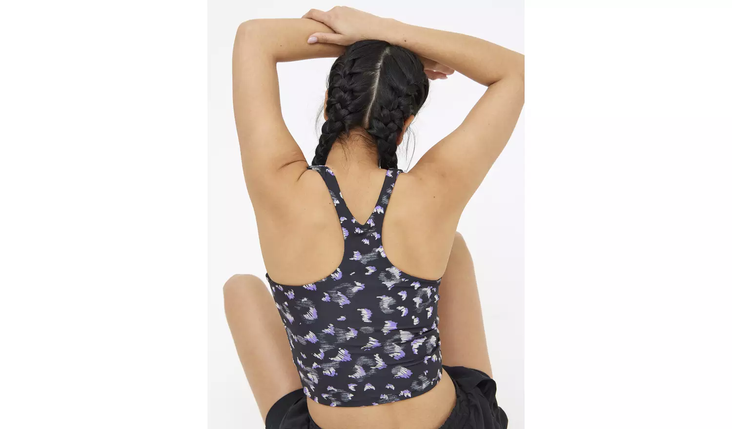 Active Ditsy Animal Print Crop Top XXL