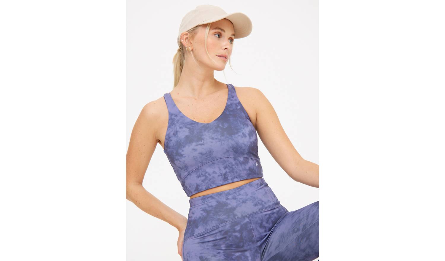 Active Blue Tie Dye Co-ord Crop Top XL