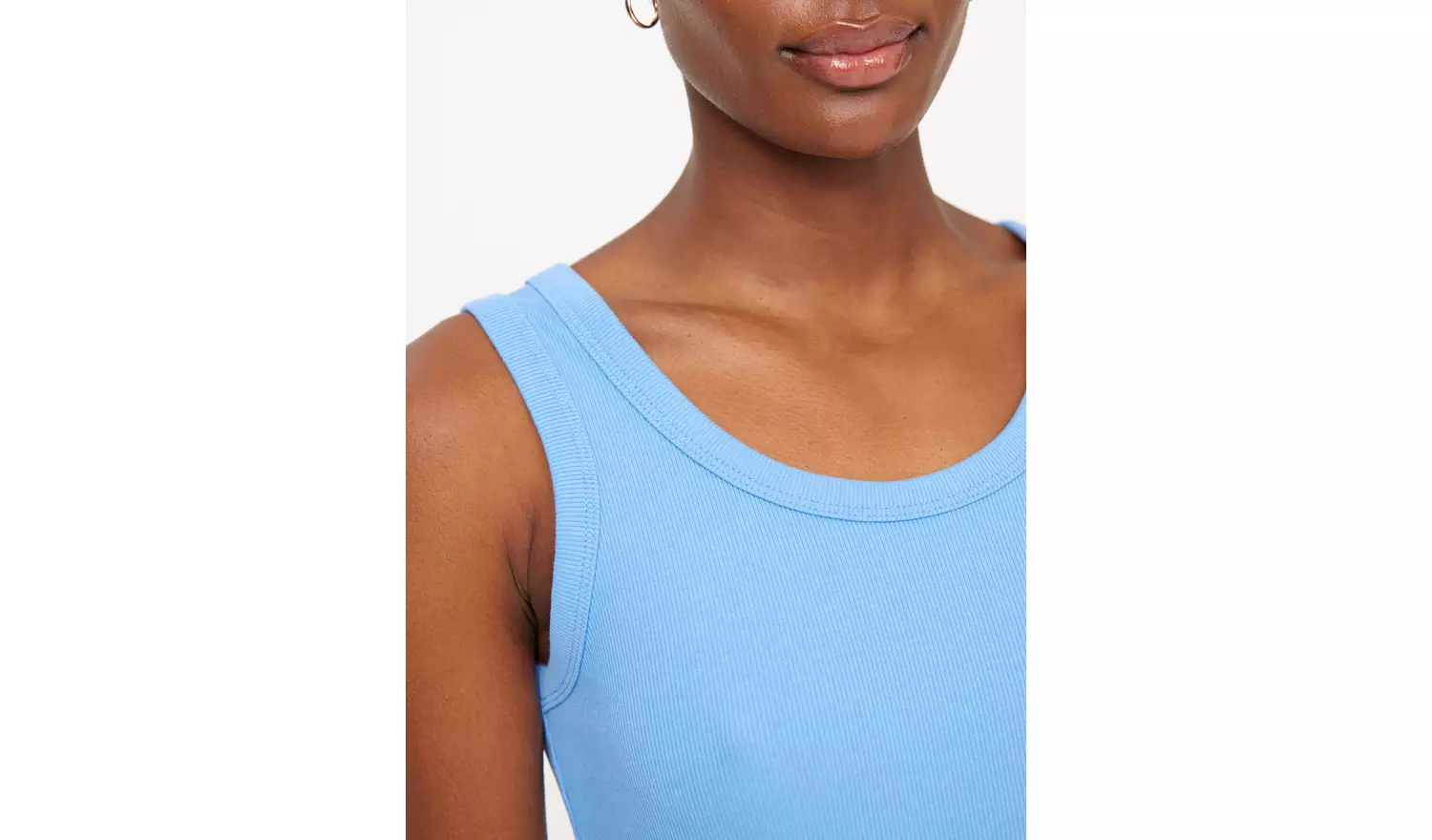 Blue Classic Ribbed Vest Top 16
