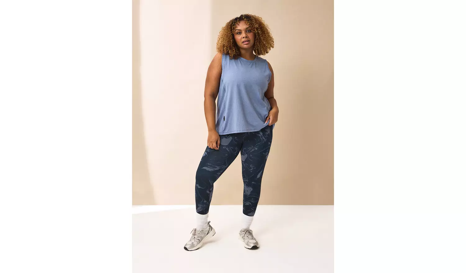 REAKTIV Blue Marl Swing Vest Top L