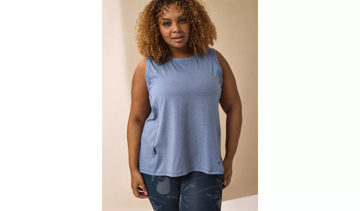 REAKTIV Blue Marl Swing Vest Top XL