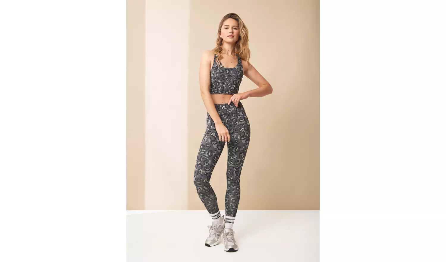 REAKTIV Bright Leopard Print Co-ord Sports Crop Top XL