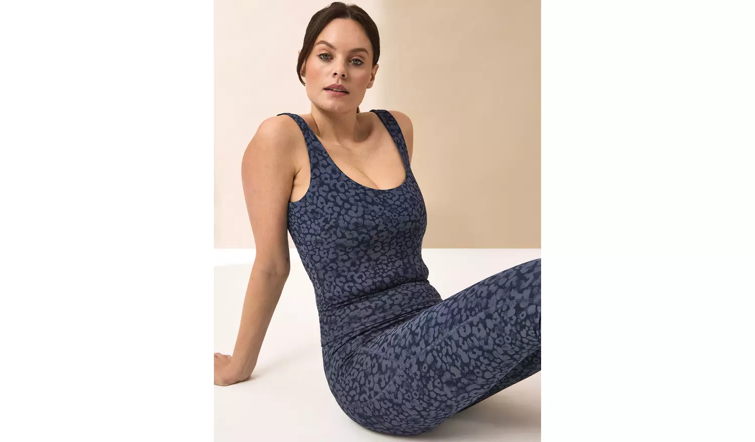 REAKTIV Built In Support Co-ord Vest Blue Leopard L