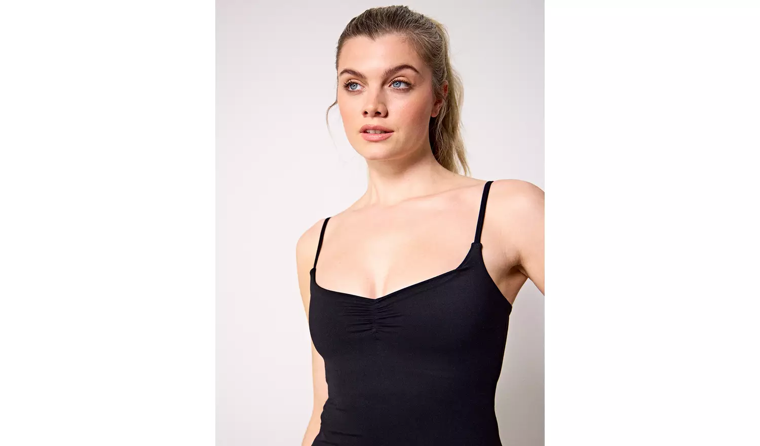 REAKTIV Black Soft Touch Yoga Ruched Detail Co-ord Vest XL