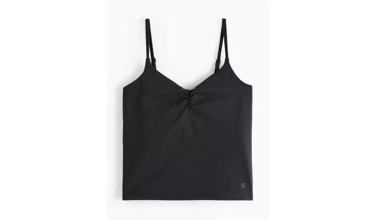 REAKTIV Black Soft Touch Yoga Ruched Detail Co-ord Vest XXL