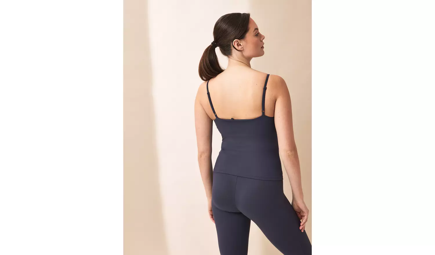 REAKTIV Blue Soft Touch Yoga Ruched Detail Co-ord Vest L