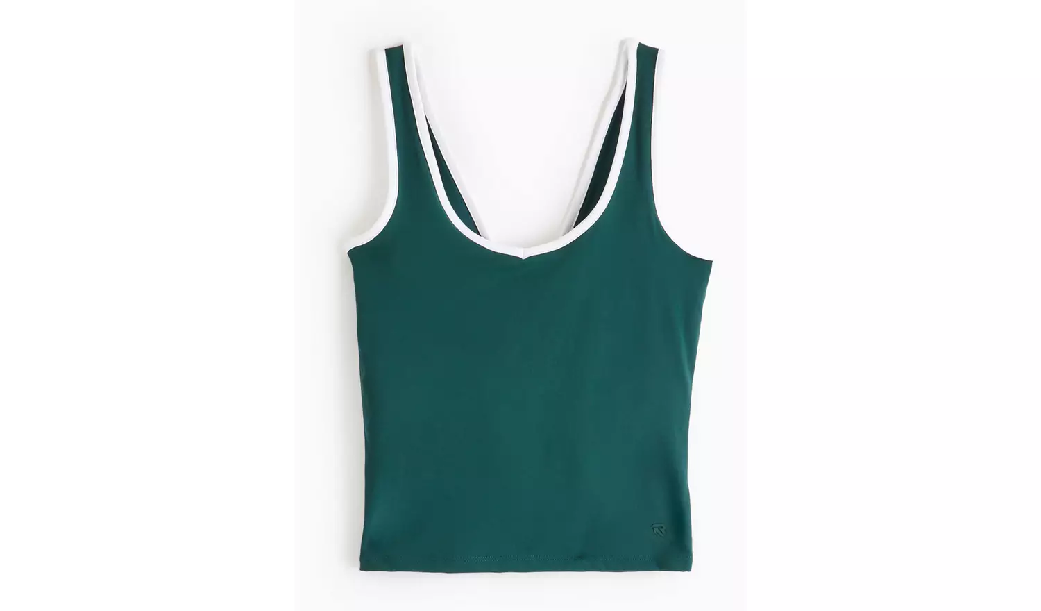REAKTIV Forest Green Soft Touch Yoga Built In Support Co-ord Vest M