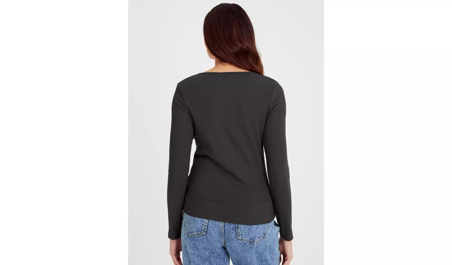 Black Long Sleeve Henley Top 8