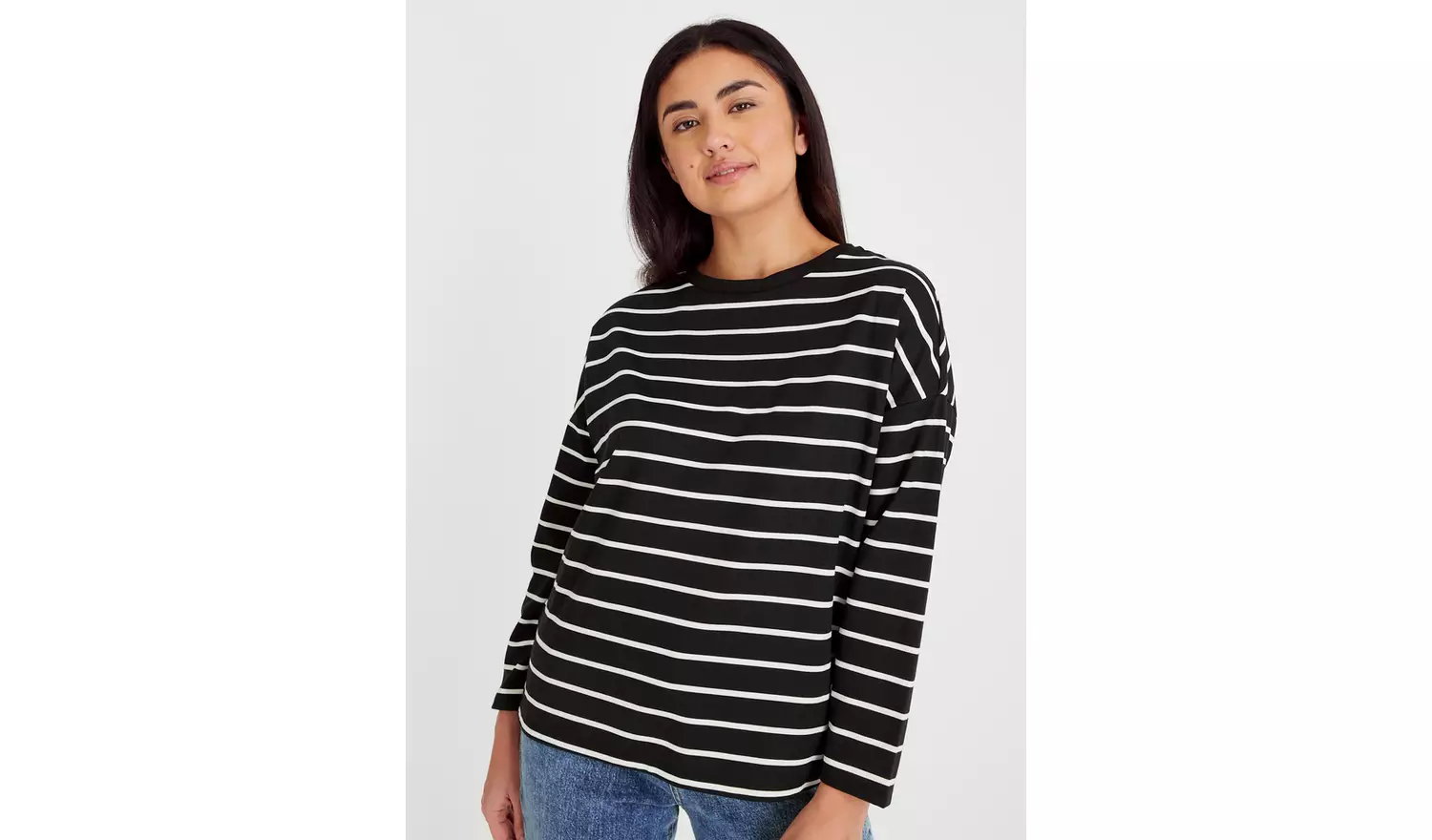 Black Mono Stripe Ponte Top 8