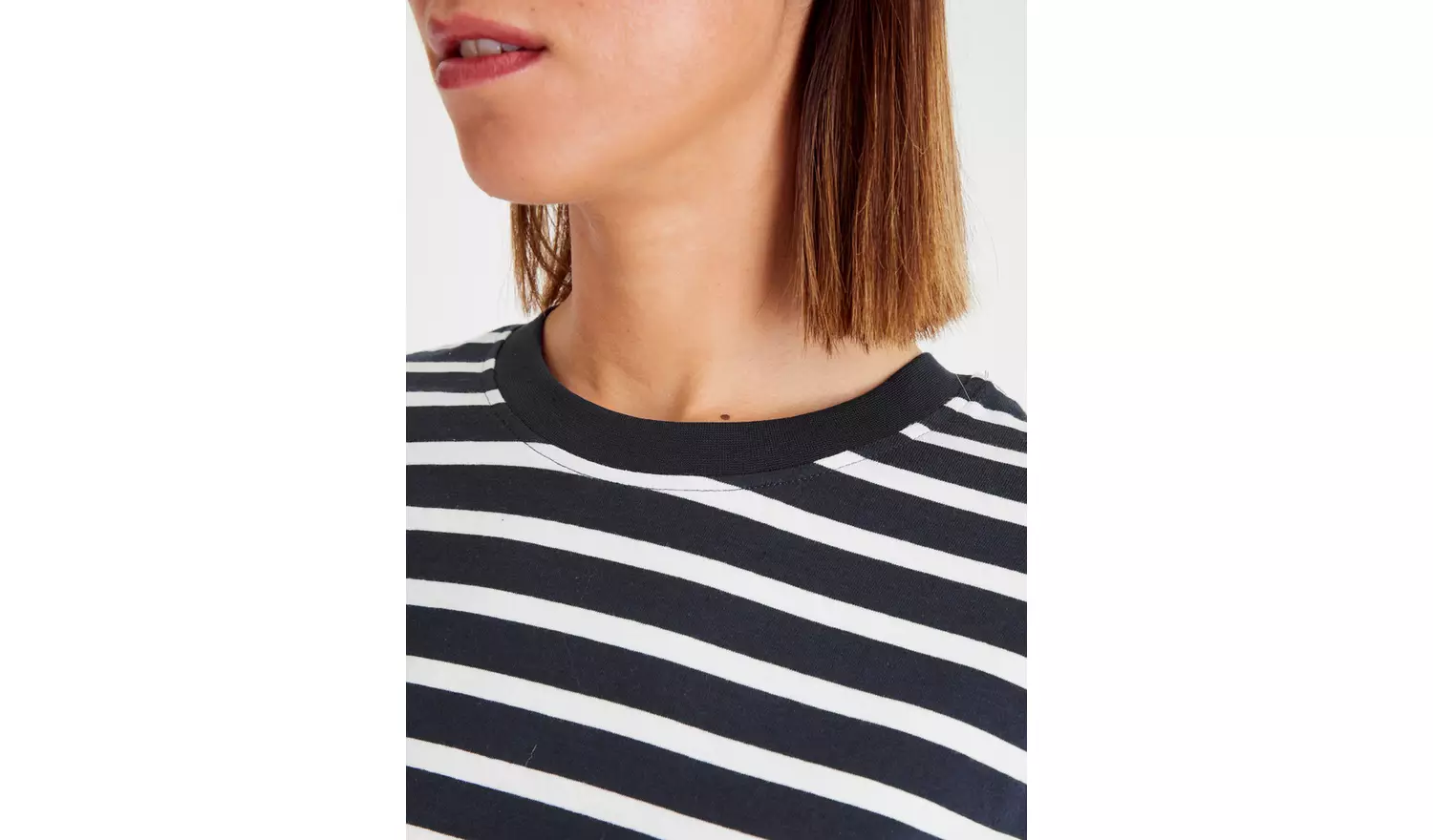 Oversized Navy Stripe Long Sleeve T-Shirt 18