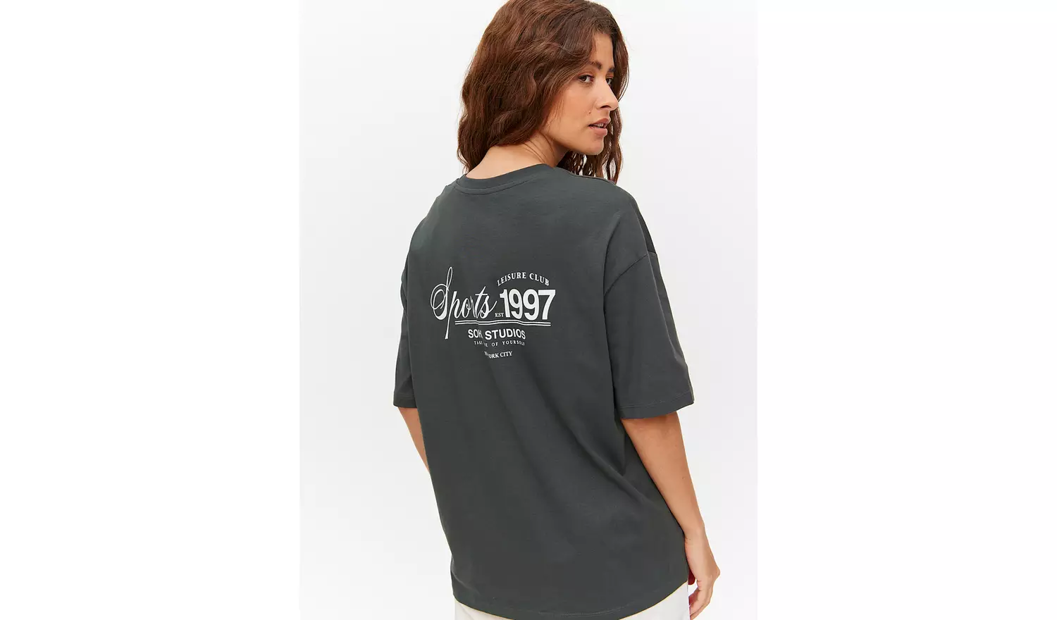 Charcoal NYC Studios Slogan Oversized T-Shirt 26