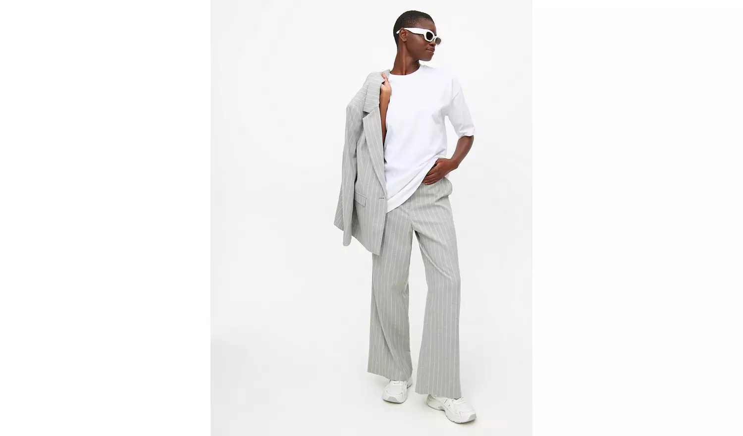 White Oversized Washed Plain T-Shirt 26