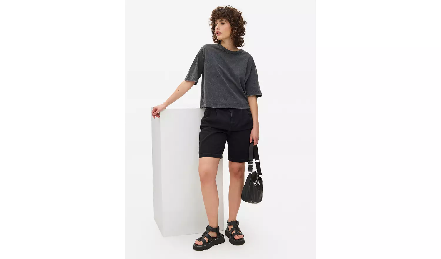 Charcoal Washed Boxy T-Shirt XXL