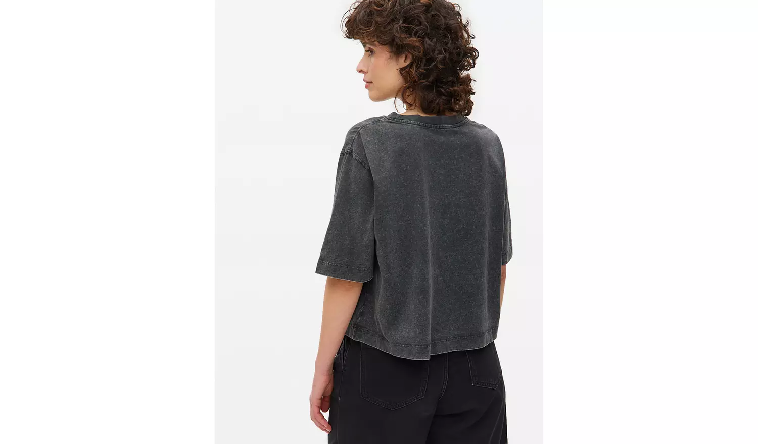 Charcoal Washed Boxy T-Shirt XL