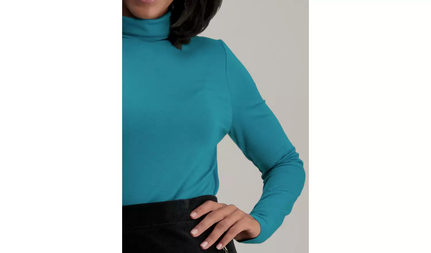 Teal Roll Neck Top - 28