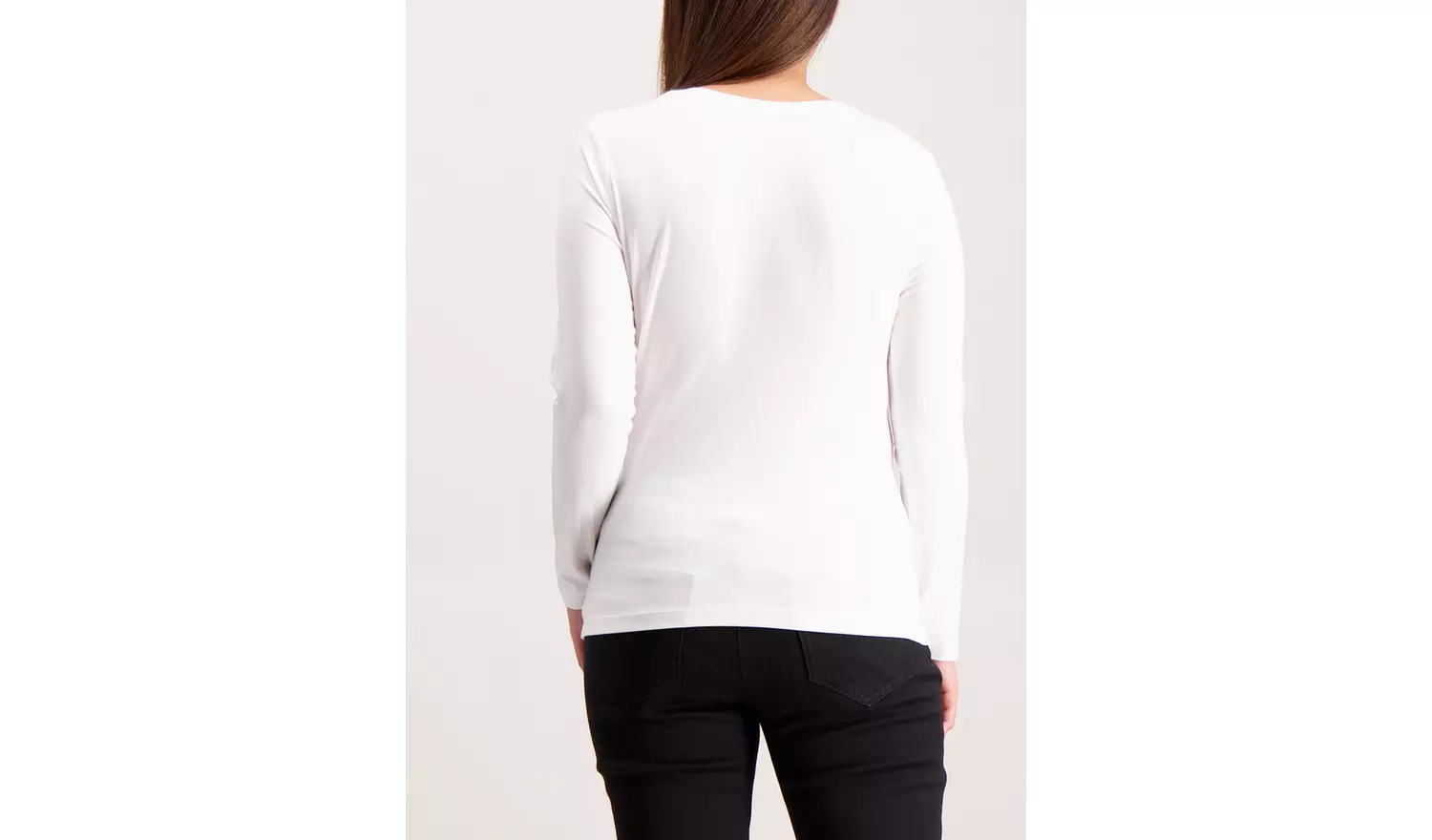 PETITE Online Exclusive White Long Sleeve T-Shirt - 20