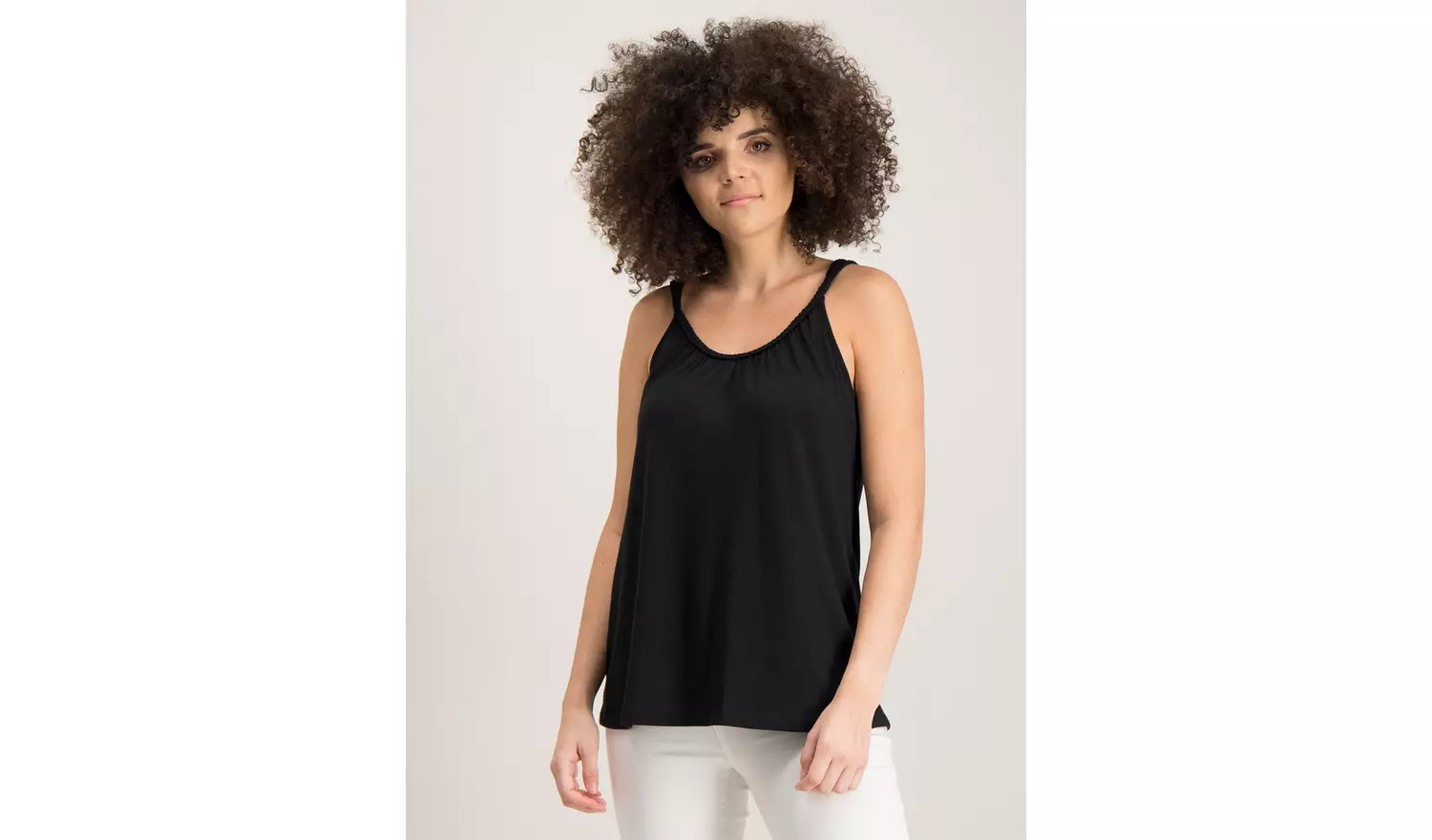 Black Plait Detail Vest Top - 26