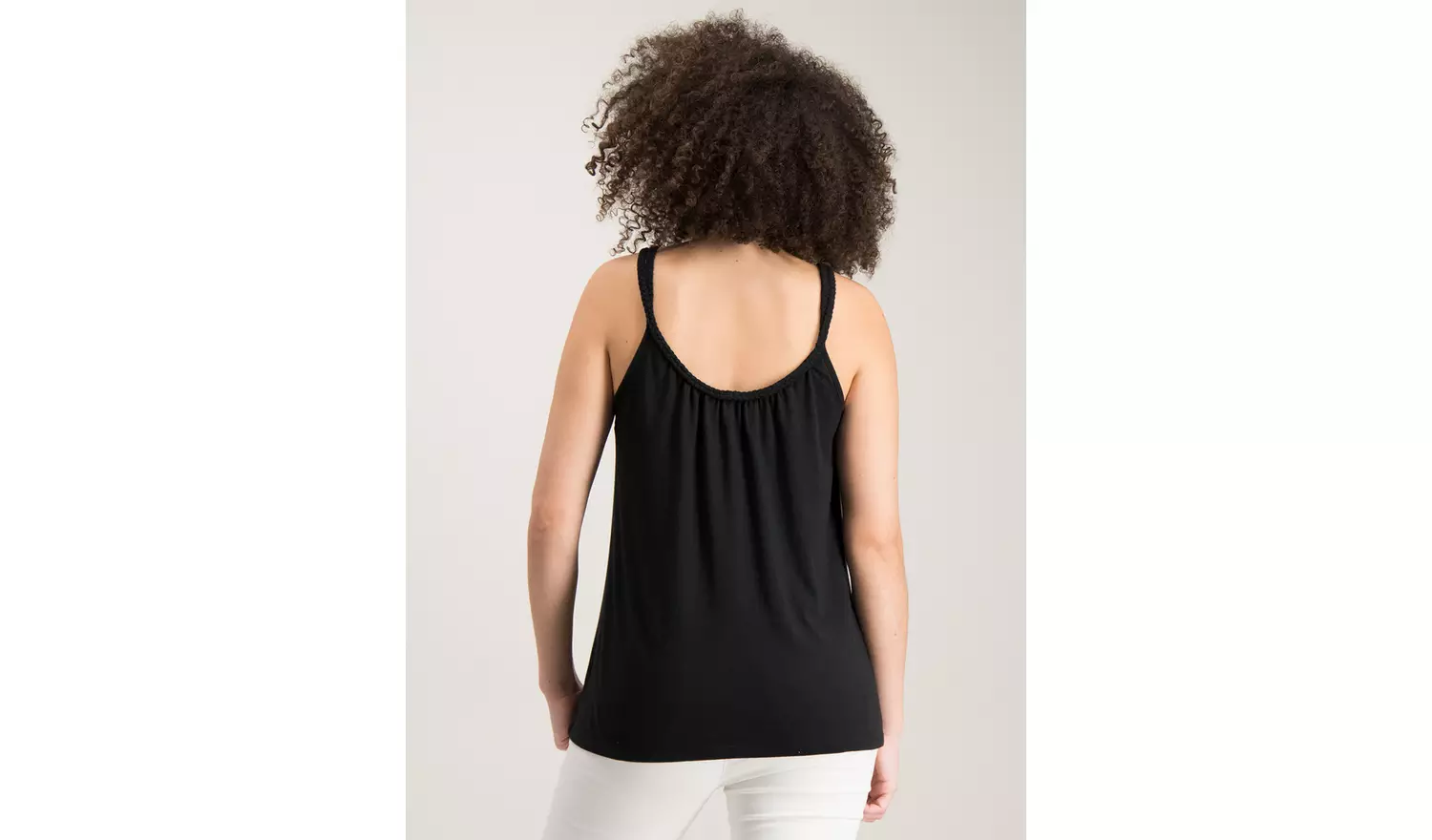 Black Plait Detail Vest Top - 26