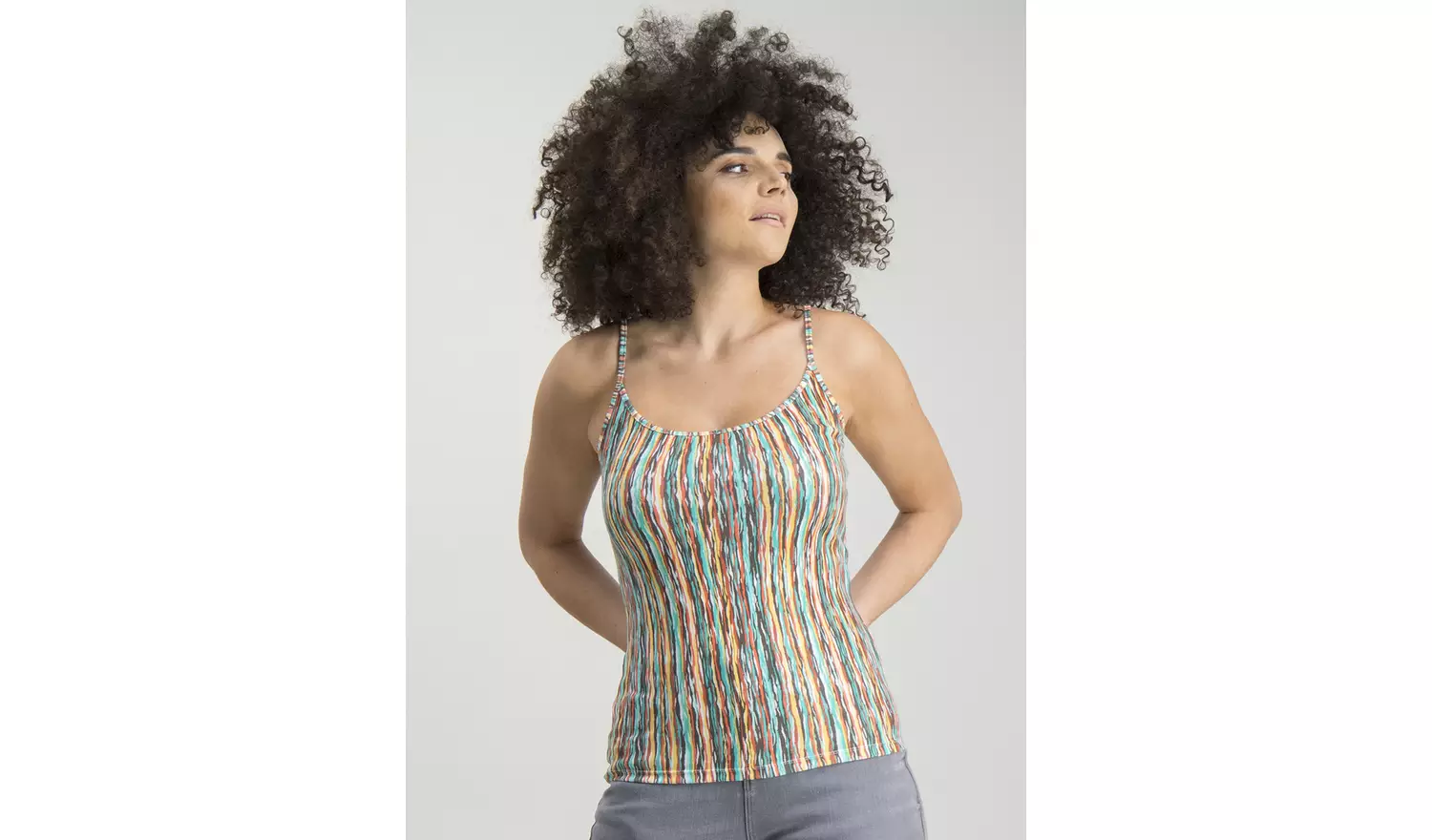 Multicoloured Printed Stripe Vest Top 3 Pack - 26