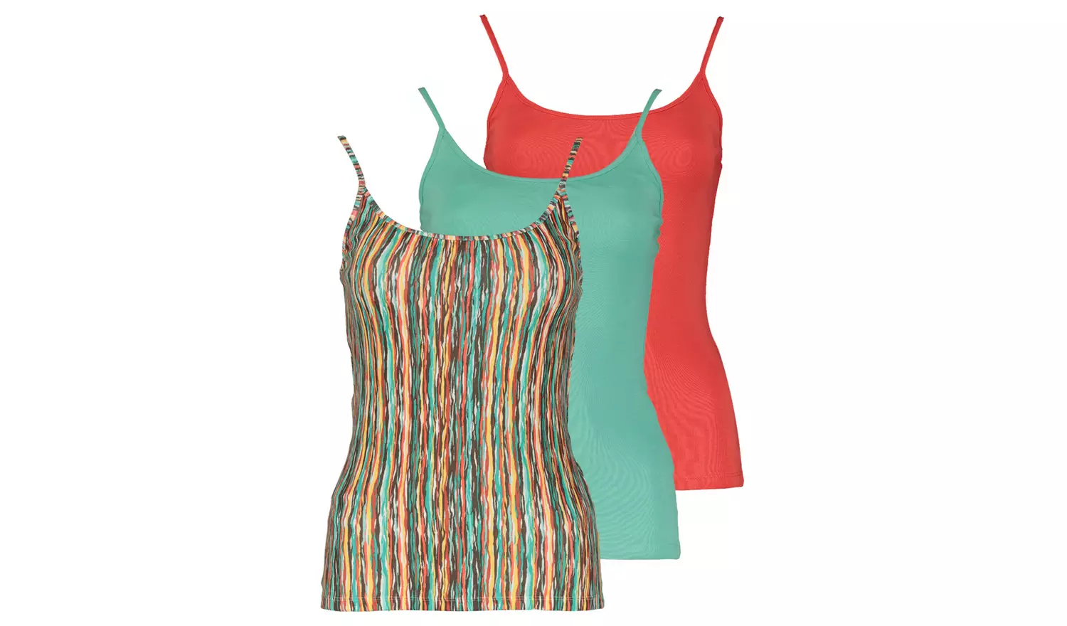 Multicoloured Printed Stripe Vest Top 3 Pack - 26