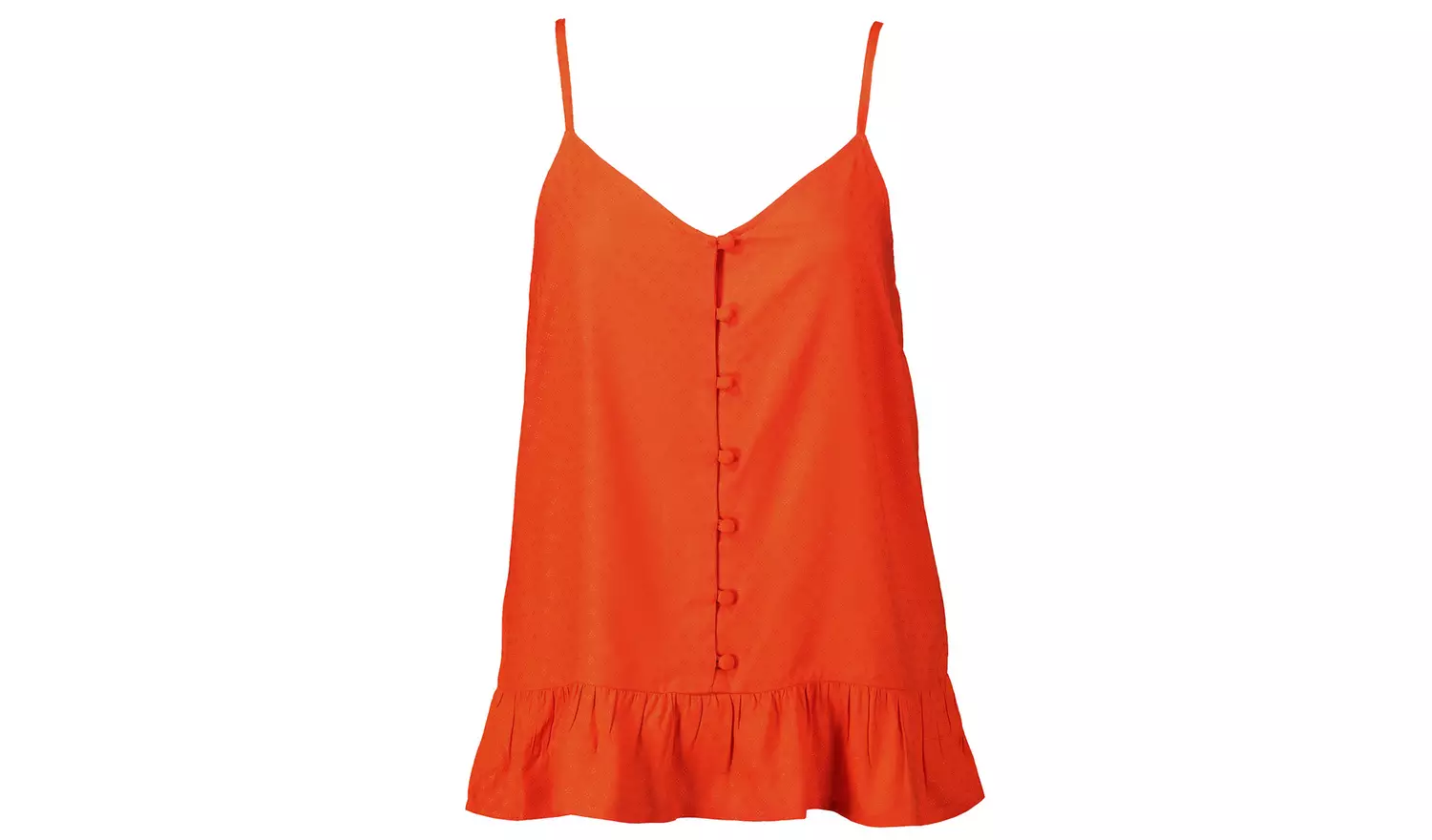 Hot Orange Button Through Camisole - 28
