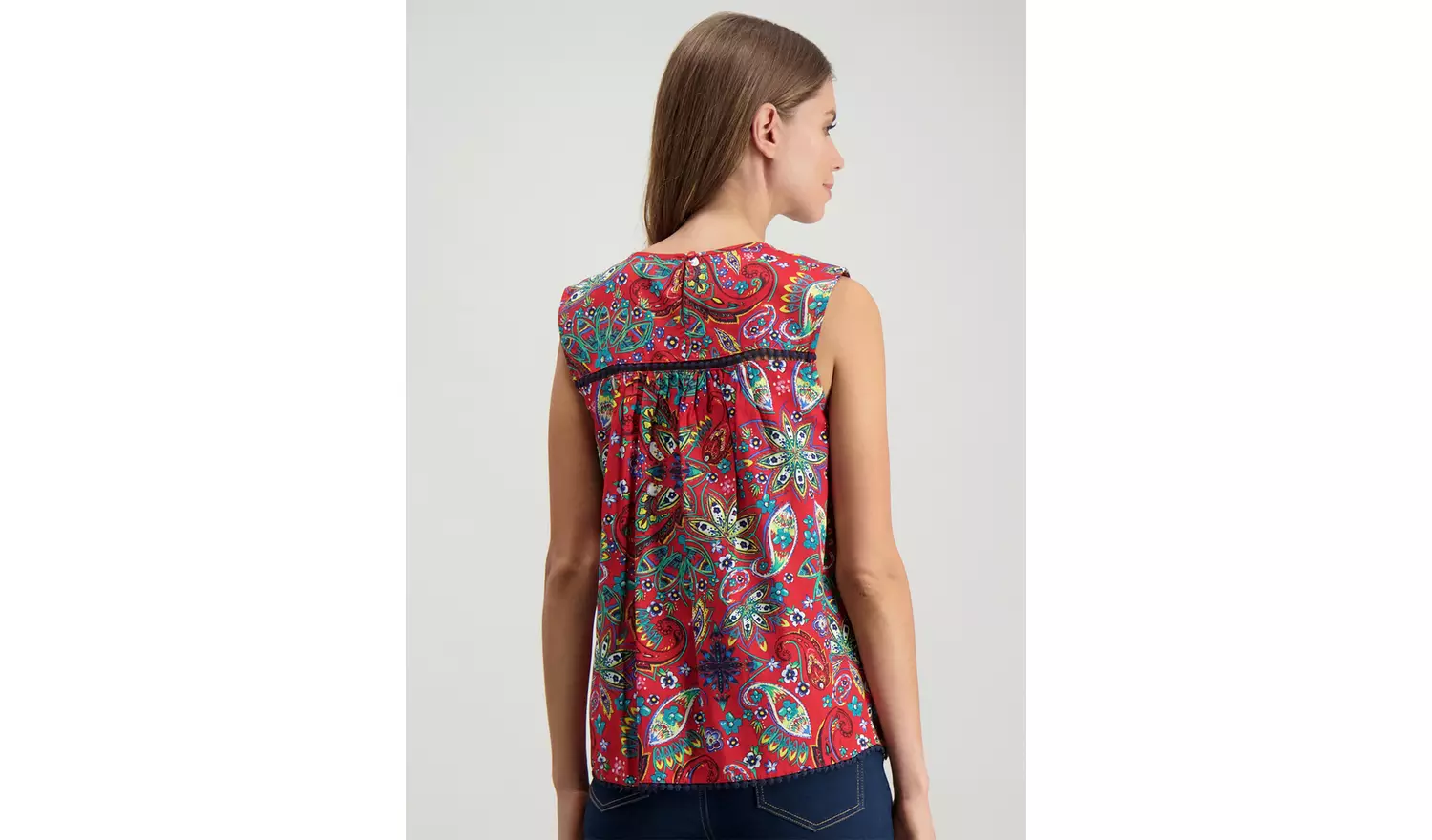 Multicoloured Coin Trim Shell Top - 28