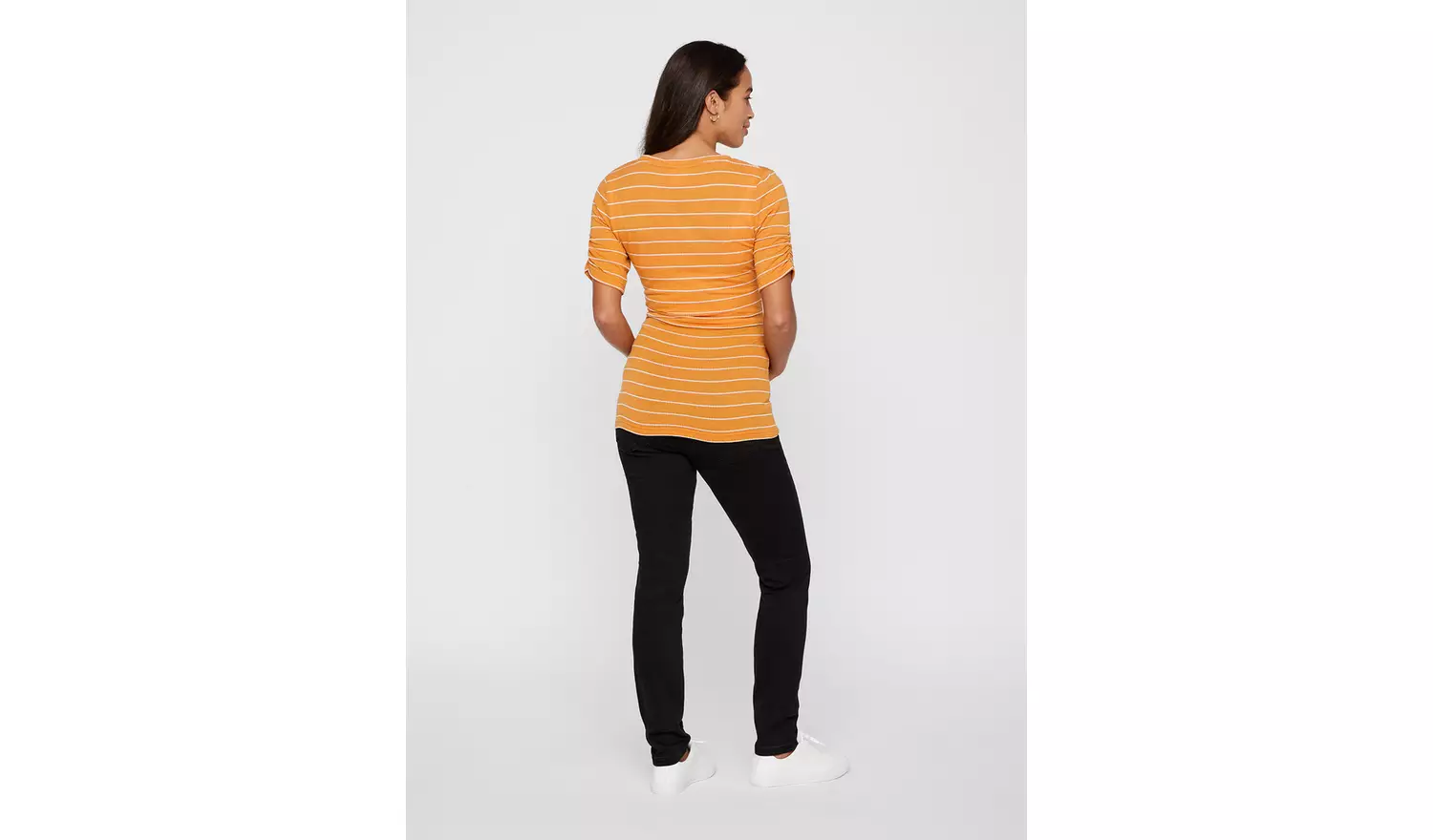 Yellow Striped Maternity Top - 12