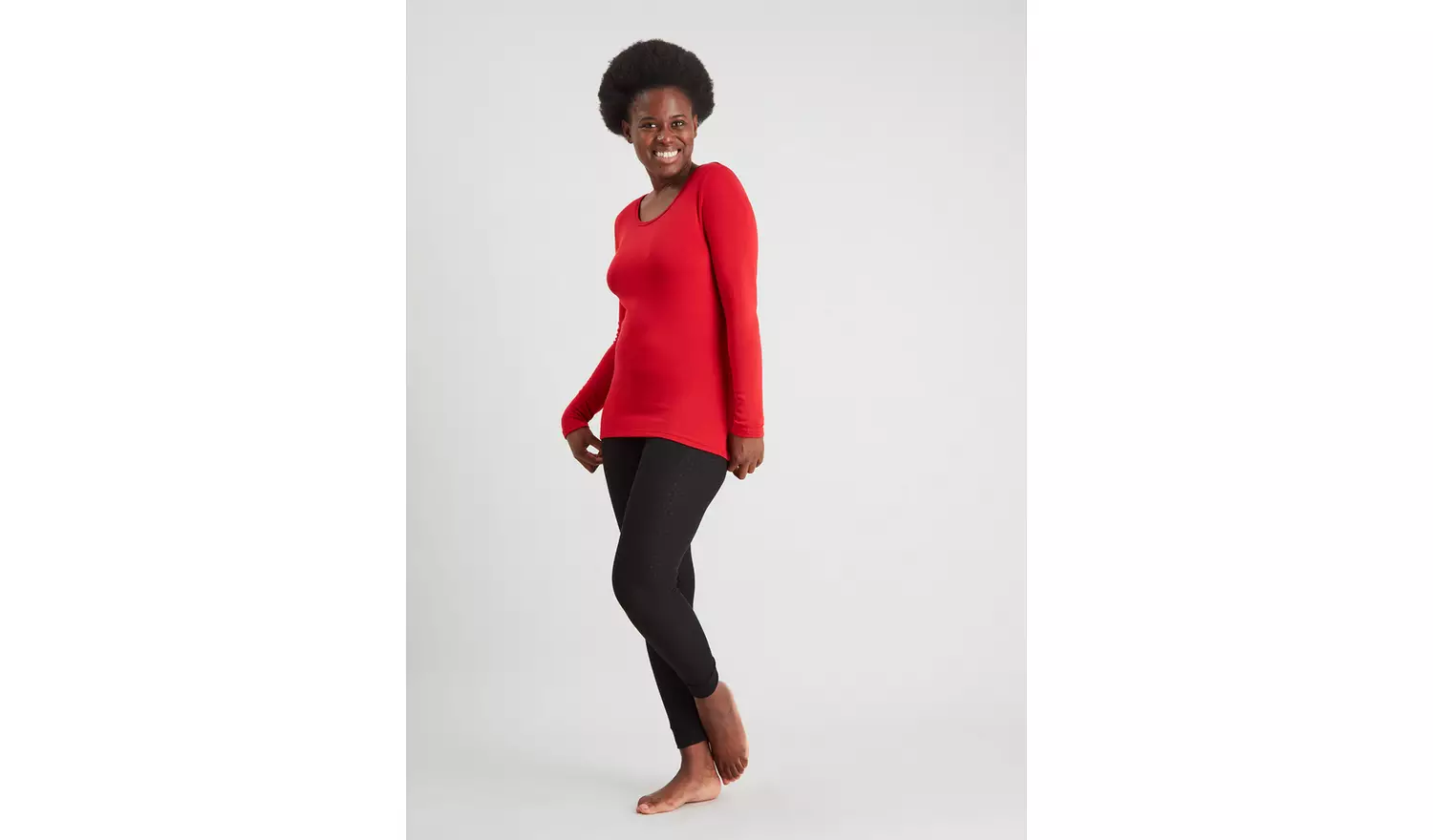 Heat Active Red Long Sleeve Thermal Top - 14