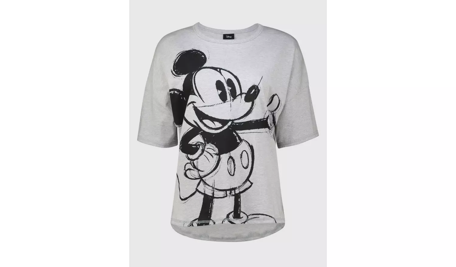 Disney Mickey Mouse Grey Boxy T-Shirt - 8
