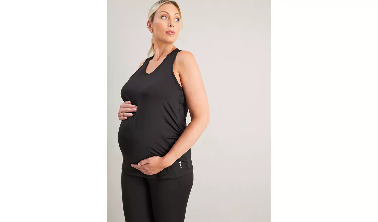 MATERNITY Active Black Racer Vest Top - 14
