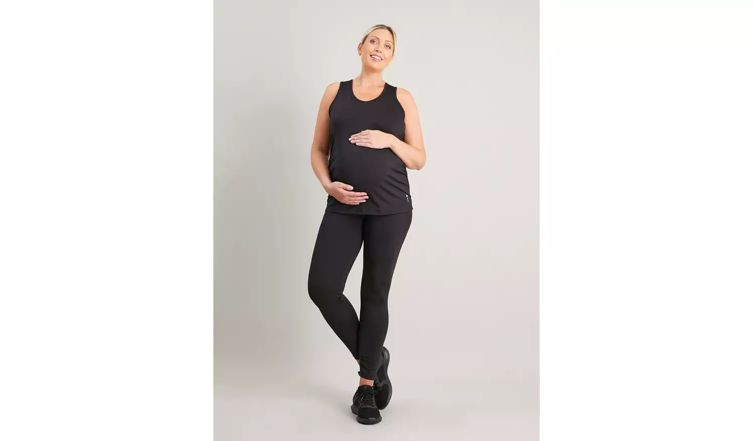MATERNITY Active Black Racer Vest Top - 20