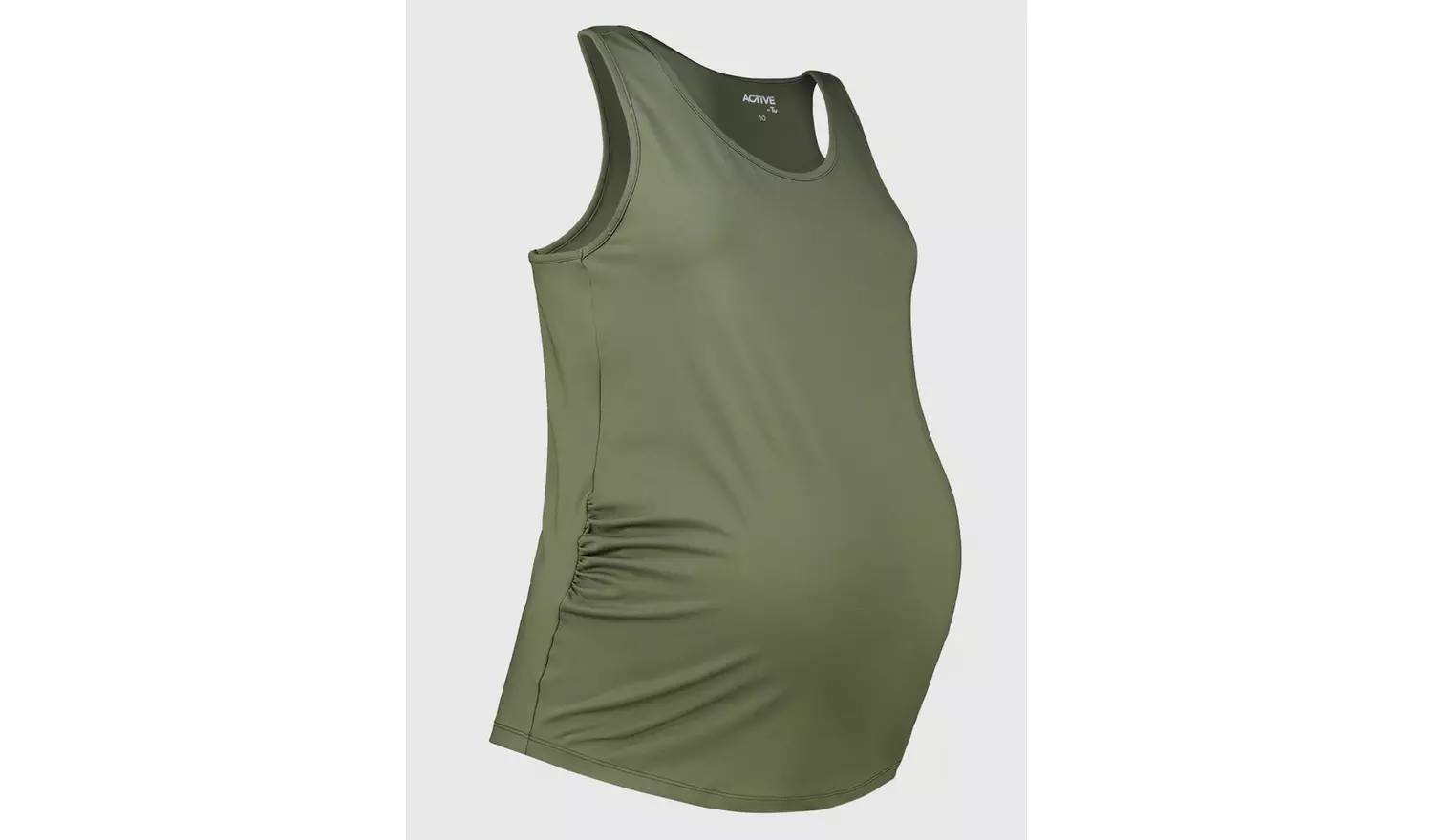 MATERNITY Active Khaki Racer Vest Top - 12