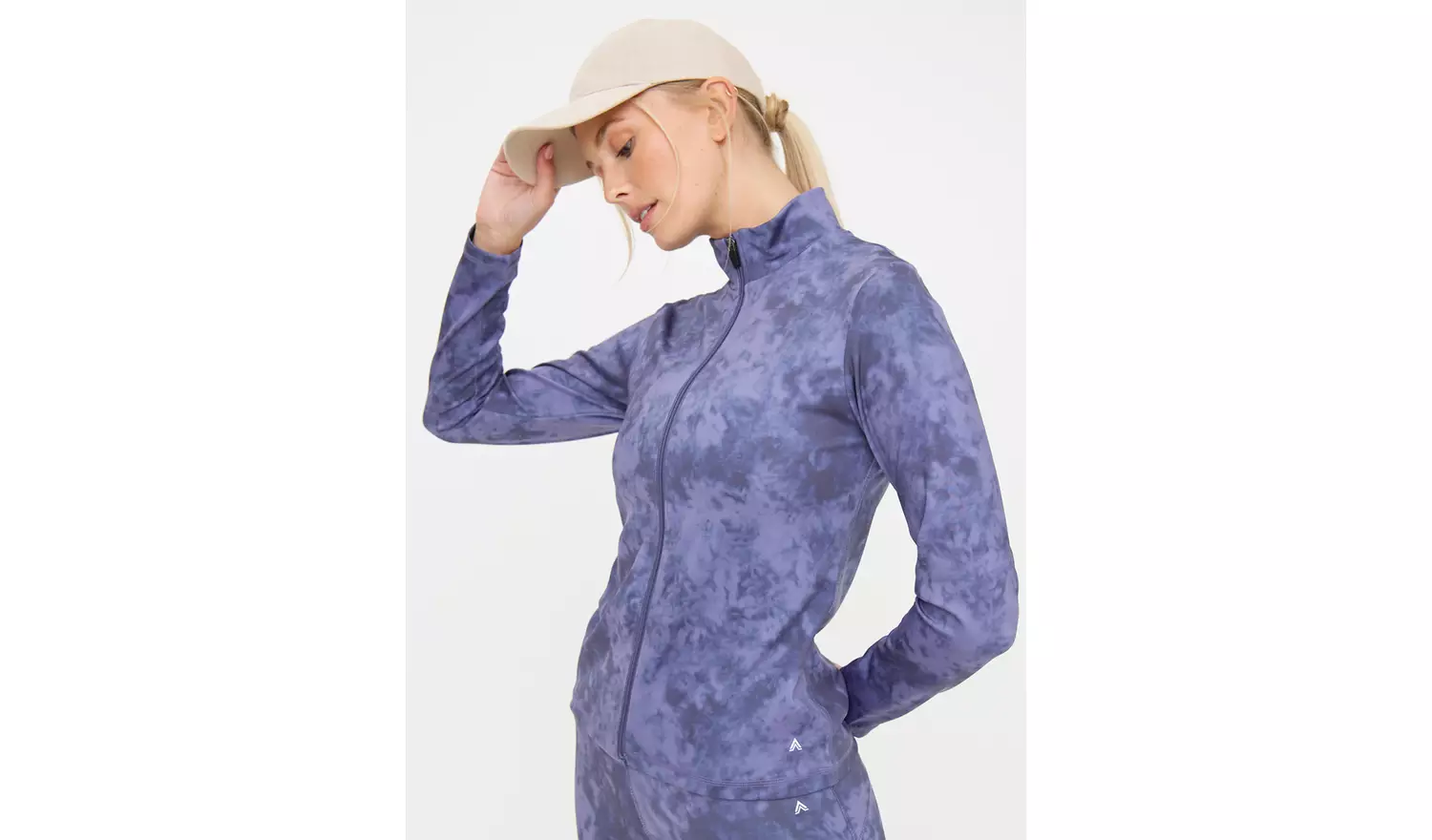 Active Blue Tie Dye Coord Zip-Through S