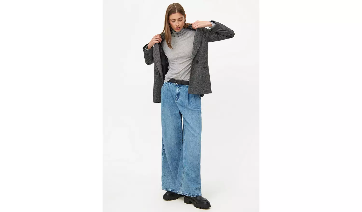 Grey Roll Neck Long Sleeve Top 16