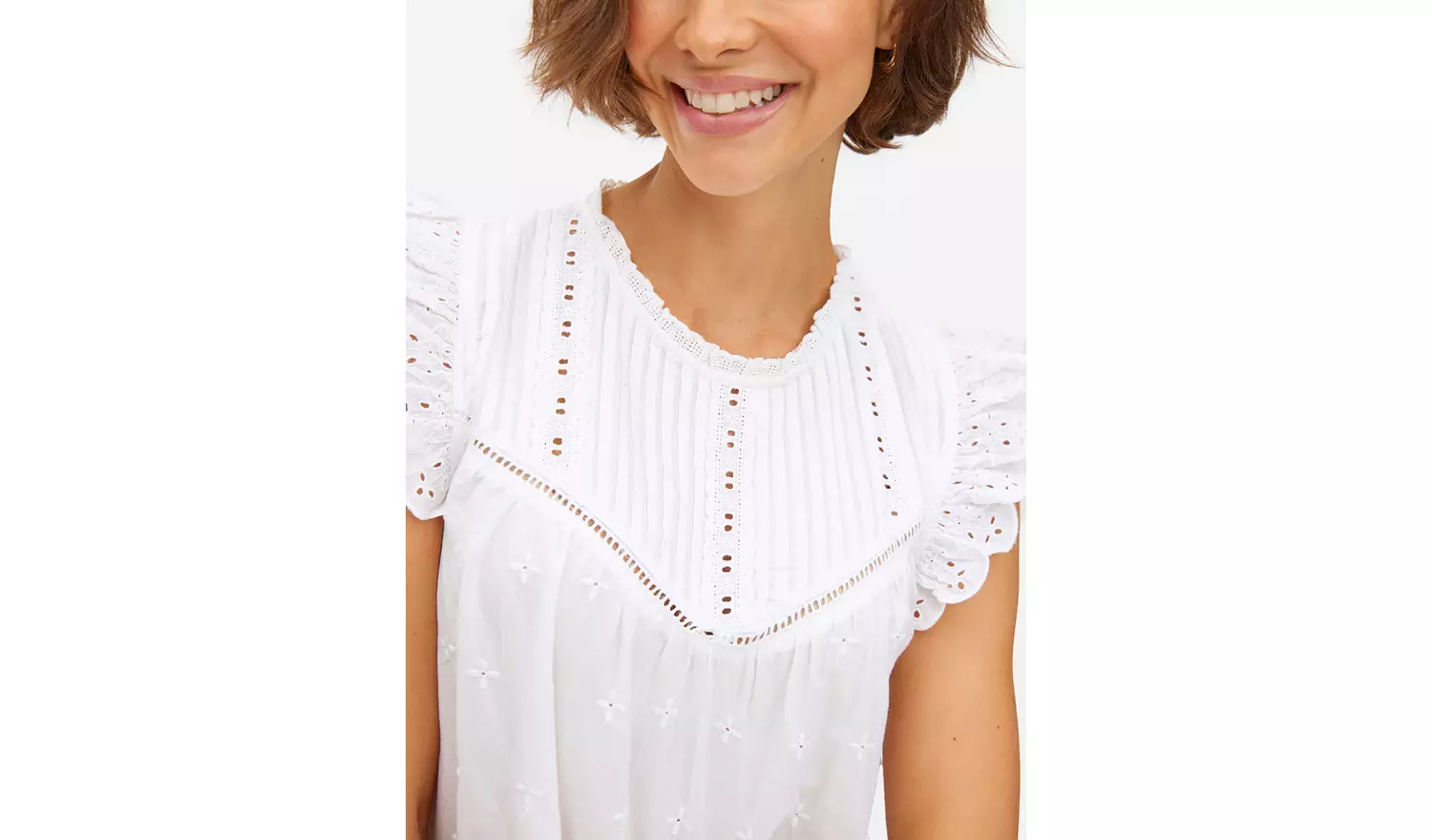 White Broderie Sleeveless Shell Top22