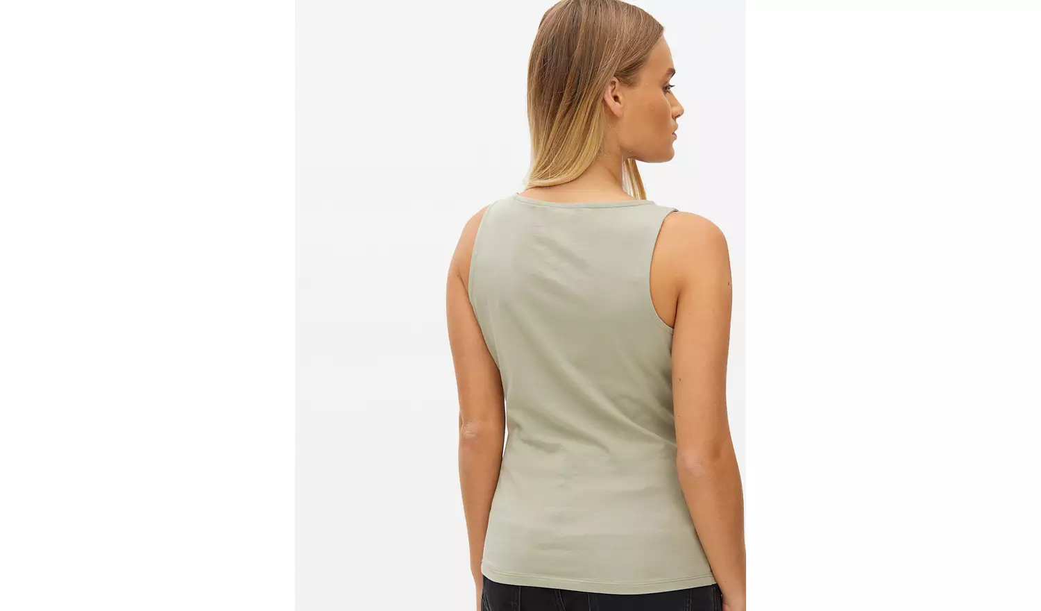 Khaki Boat Neck Regular Tank 26