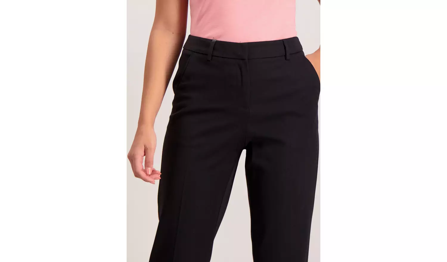 Black Slim Leg Stretch Trousers - 10S